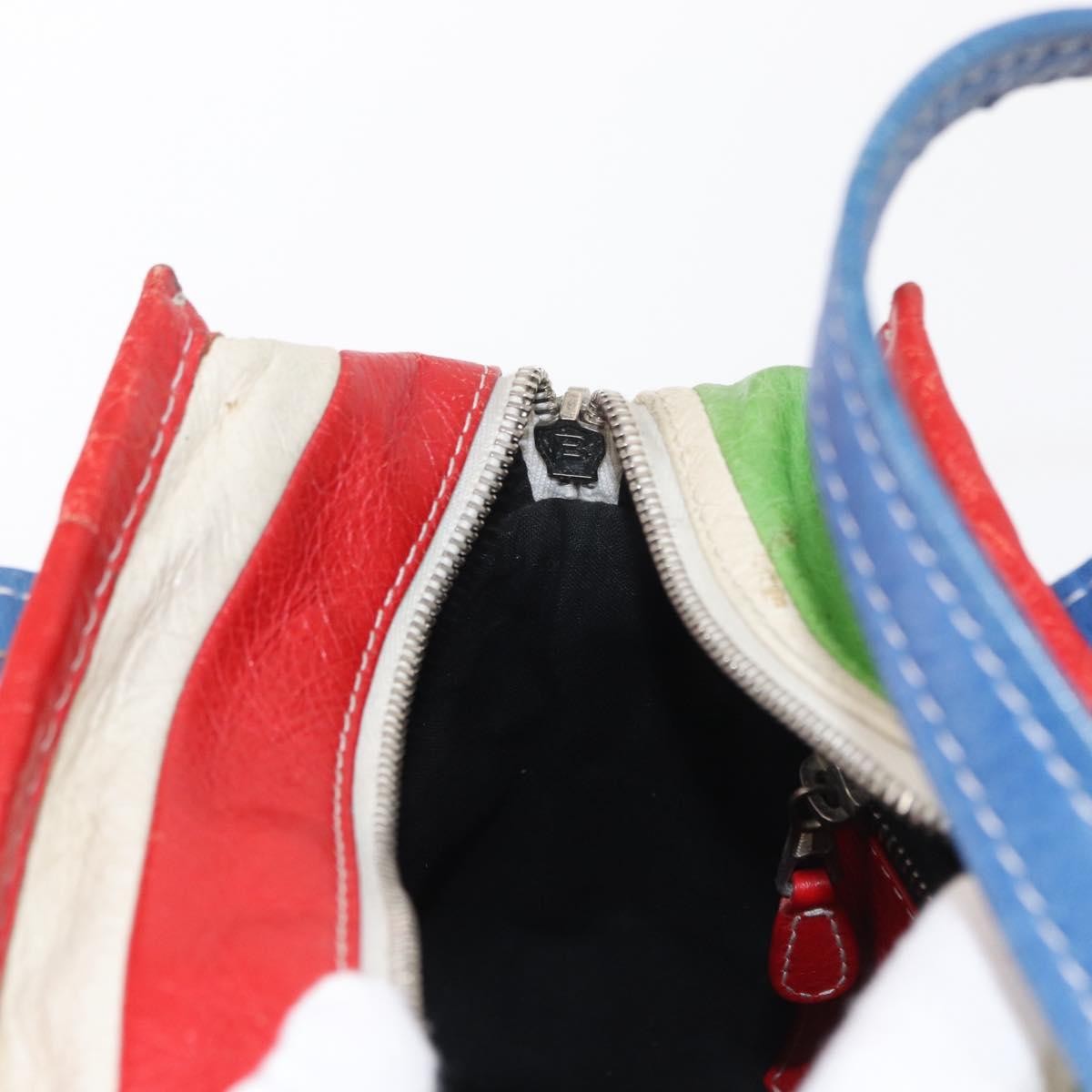 Balenciaga Bazar Convertible Tote Striped Leather, MULTICOLOUR, LEATHER, Tote bag