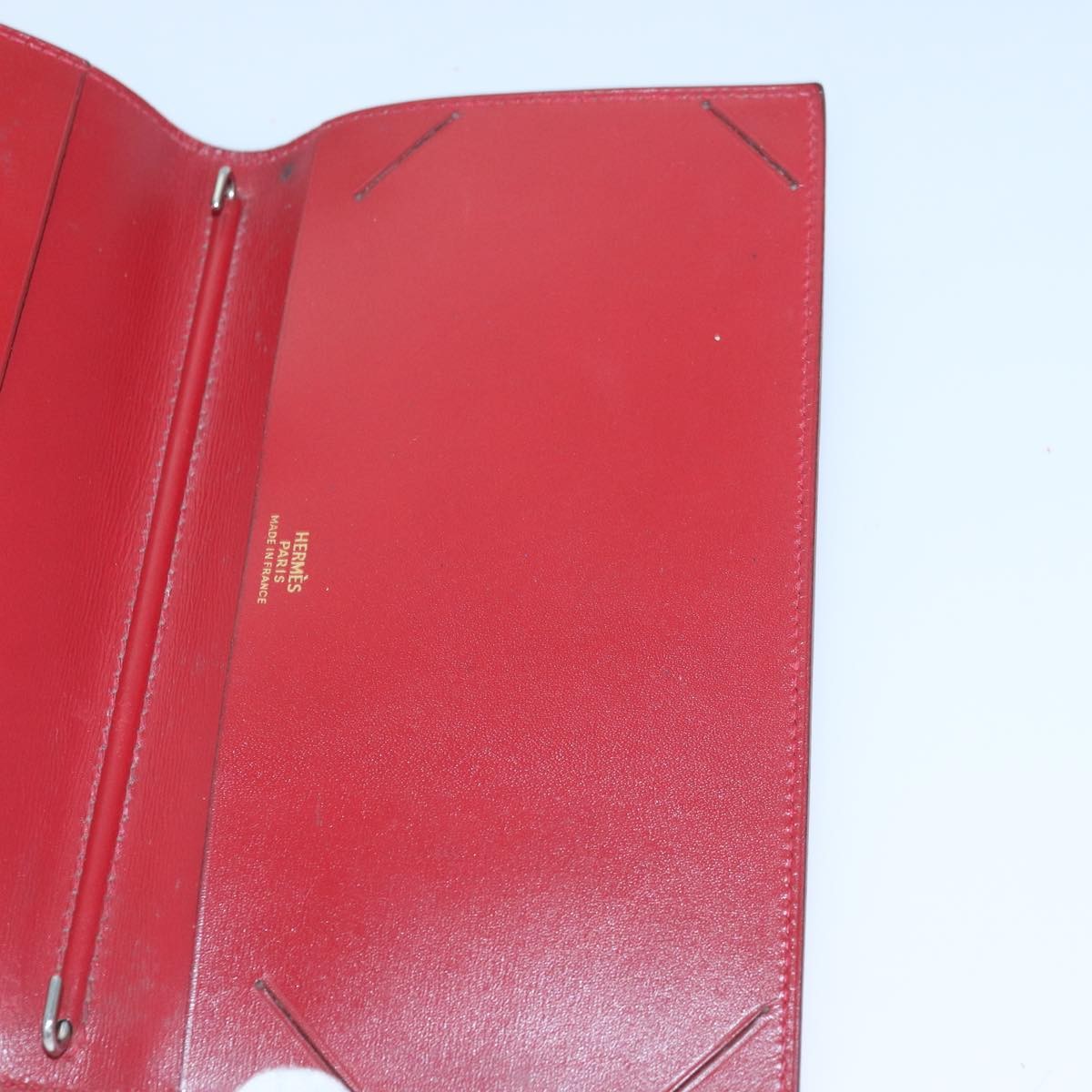 Hermes Agenda A6 Day Planner Housse Leather, RED, LEATHER, Wallets