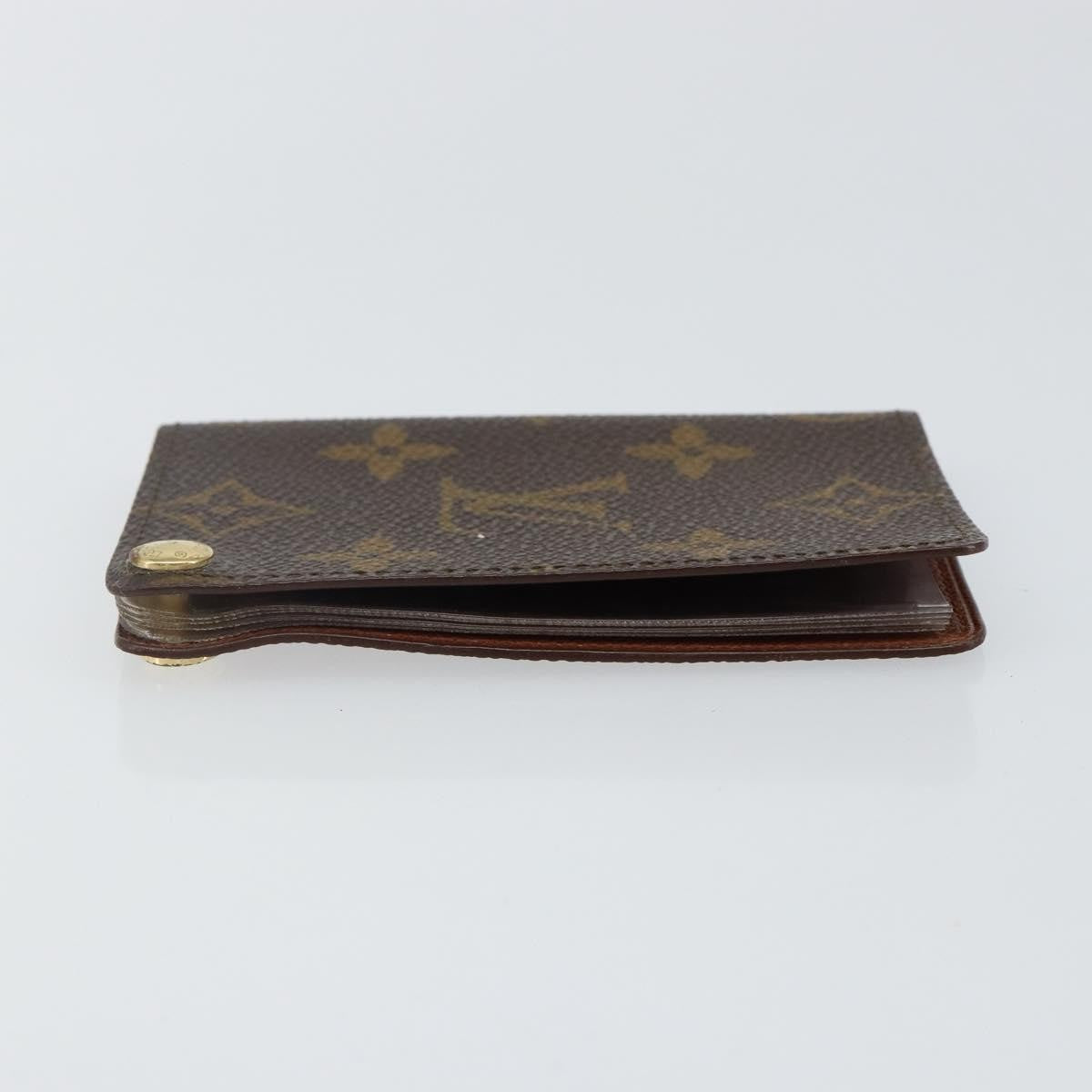 Louis Vuitton Porte Cartes Pression Card Case Monogram Canvas, BROWN, CANVAS, Card Holders