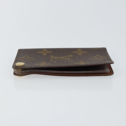 Louis Vuitton Porte Cartes Pression Card Case Monogram Canvas, BROWN, CANVAS, Card Holders