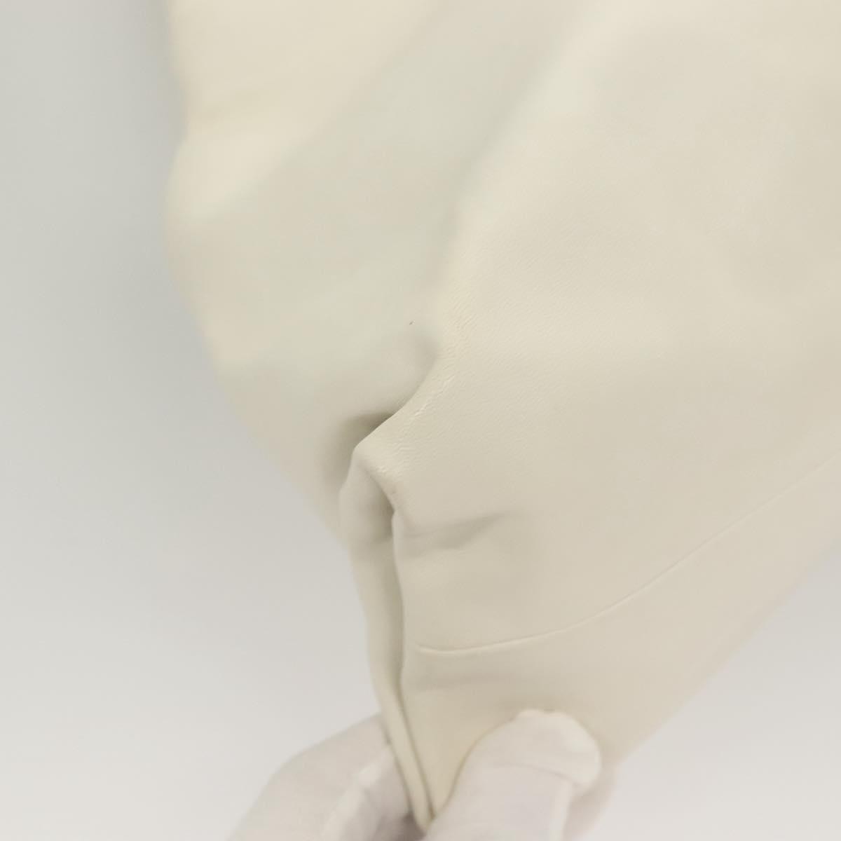 Bottega Veneta BV Trine Fold Clutch Leather, WHITE, LEATHER, Clutche & pouche