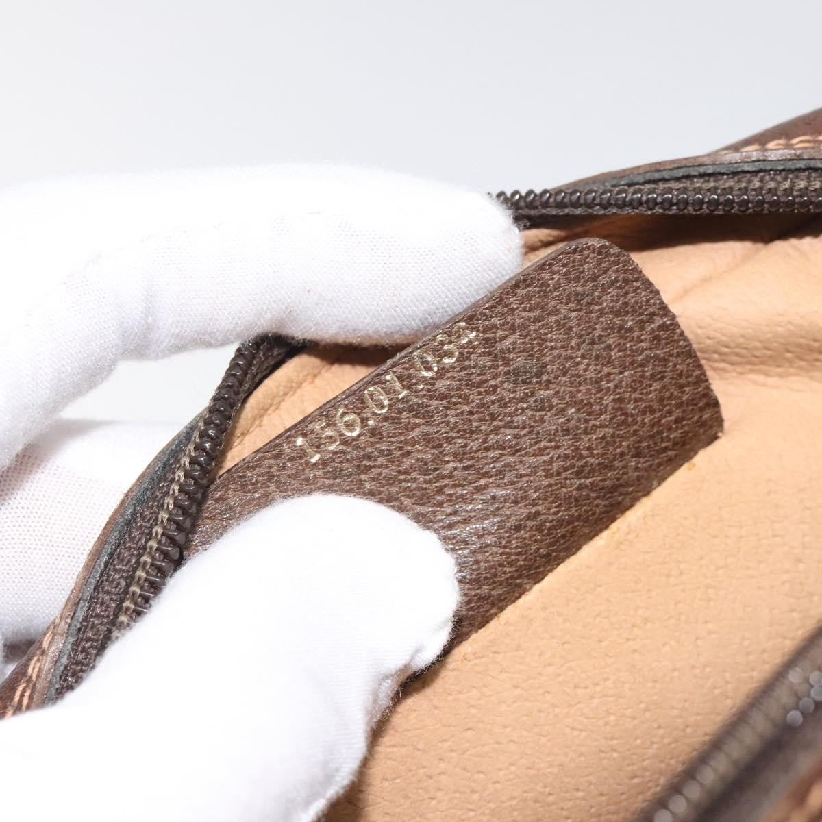 Gucci Sherry line pouch Canvas, BEIGE, PVC, Clutche & pouche