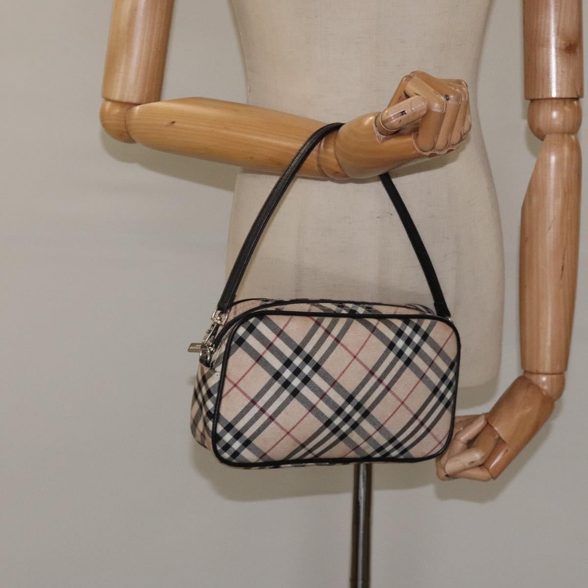Burberry Nova check Pochette Canvas, BEIGE, NYLON, Clutche & pouche