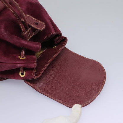 Gucci Vintage Bamboo Backpack Suede, PURPLE, SUEDE, Backpack