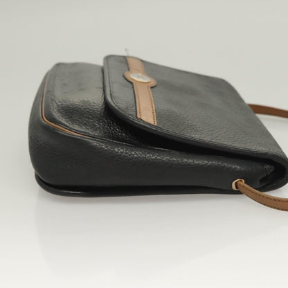 Christian Dior Vintage Trotter Crossbody Bag Leather, BLACK, LEATHER, Clutche & pouche