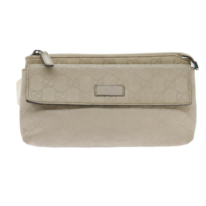 Gucci Waist Belt Bag Guccissima, WHITE, LEATHER, Shoulder bag
