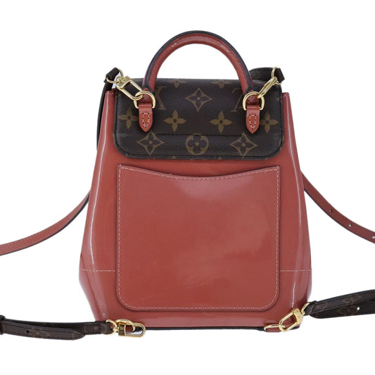 Louis Vuitton Hot Springs Backpack Monogram Vernis, PINK, CANVAS, Backpack