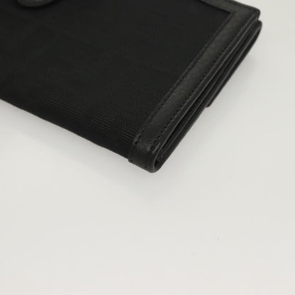 Fendi Vintage FF Flap Wallet Zucca canvas, BLACK, CANVAS, Wallets