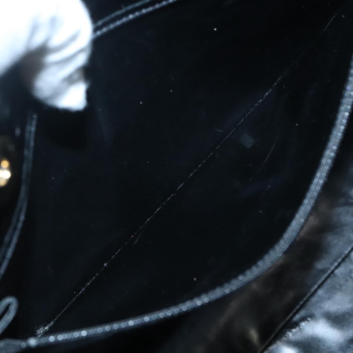 Salvatore Ferragamo Vintage Vara Bow Tote Lizard Embossed Leather, BLACK, LEATHER, Tote bag