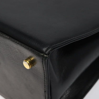 Salvatore Ferragamo Gancini Shoulder Bag Leather, BLACK, LEATHER, Shoulder bag