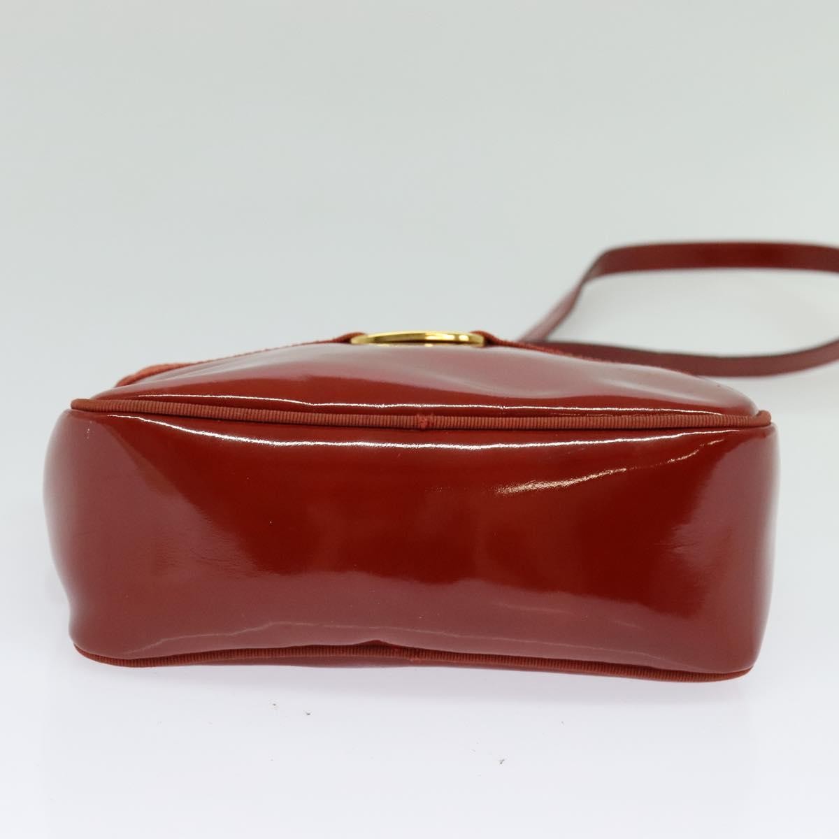 Salvatore Ferragamo Vala Shoulder Bag Patent Leather, RED, PATENT_LEATHER, Shoulder bag