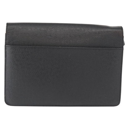 Louis Vuitton Selenga Pochette Taiga Leather, GRAY, LEATHER, Clutche & pouche