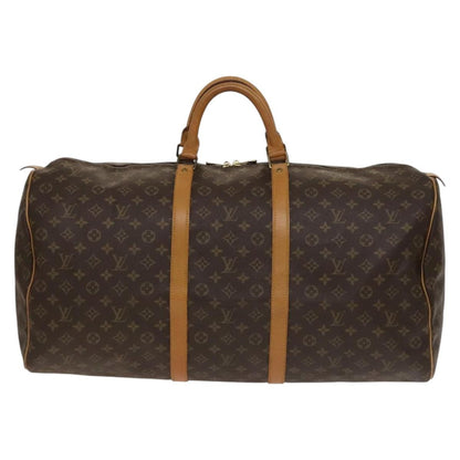 Louis Vuitton Keepall Bag Monogram Canvas, BROWN, CANVAS, Travel bag