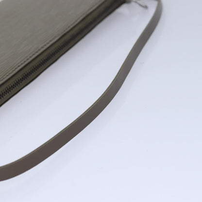 Louis Vuitton Pochette Accessoires Epi Leather, GRAY, LEATHER, Clutche & pouche