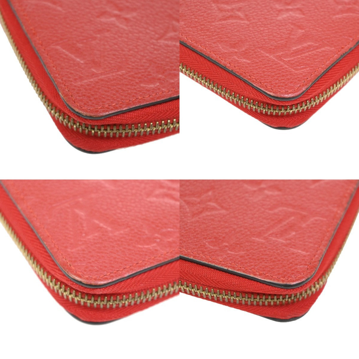 Louis Vuitton Zippy Wallet NM Leather Empreinte, RED, LEATHER, Wallets
