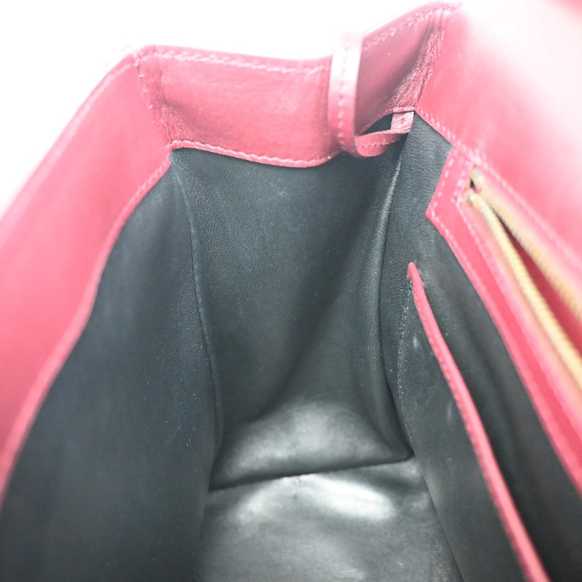 Gucci Belt Buckle Top Handle Bag Leather, RED, LEATHER, Handbag