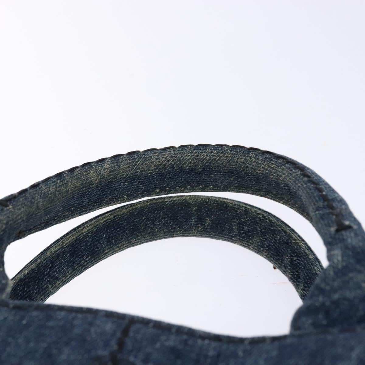 Prada Canapa Convertible Tote Denim, BLUE, DENIM_JEANS, Tote bag