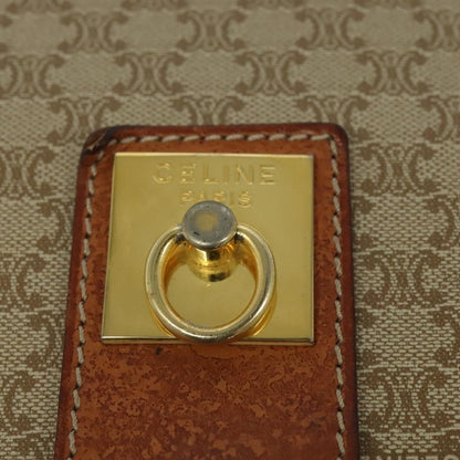 Celine Macadam Shoulder Bag PVC Leather, BEIGE, CANVAS, Shoulder bag