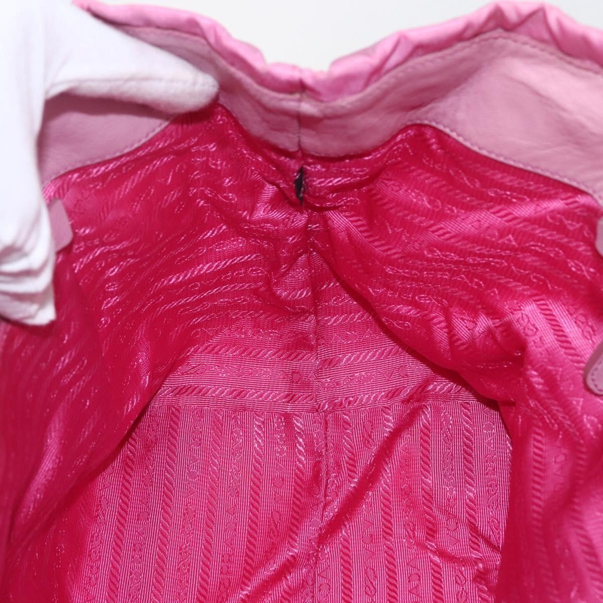 Prada Bow Tote Tessuto with Leather, PINK, NYLON, Tote bag