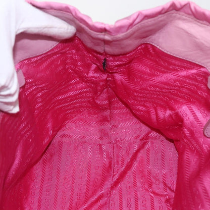 Prada Bow Tote Tessuto with Leather, PINK, NYLON, Tote bag