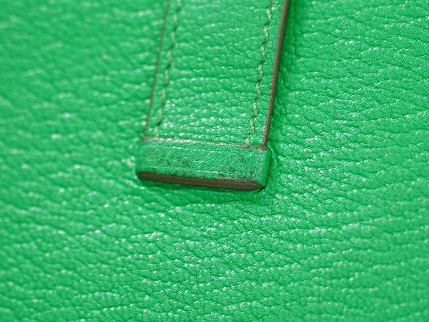 Hermes Bearn Wallet Chevre Mysore, GREEN, LEATHER, Wallets