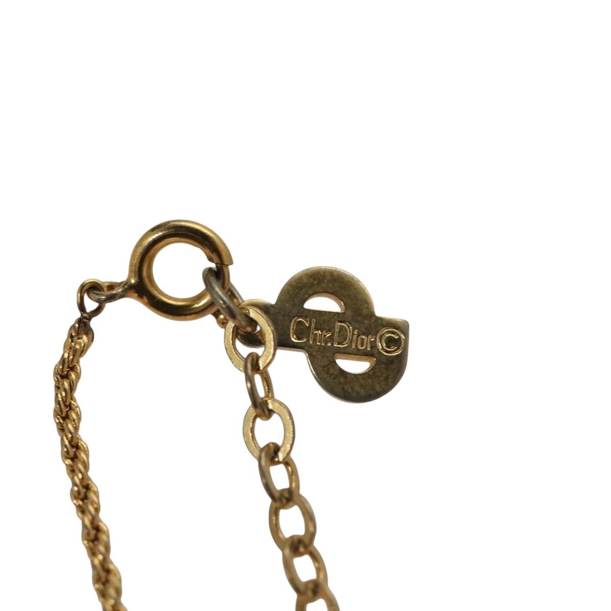 Christian Dior CD Pendant Necklace Metal, GOLD, METAL, Necklace