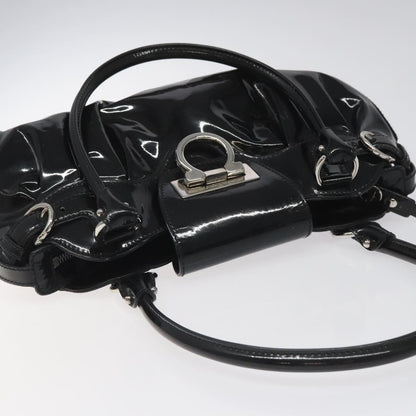 Salvatore Ferragamo Marisa Satchel Patent leather, BLACK, PATENT_LEATHER, Shoulder bag