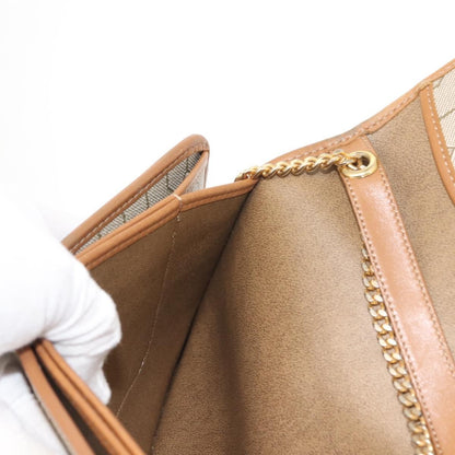 Christian Dior Vintage Honeycomb chain Canvas, BEIGE, CANVAS, Shoulder bag