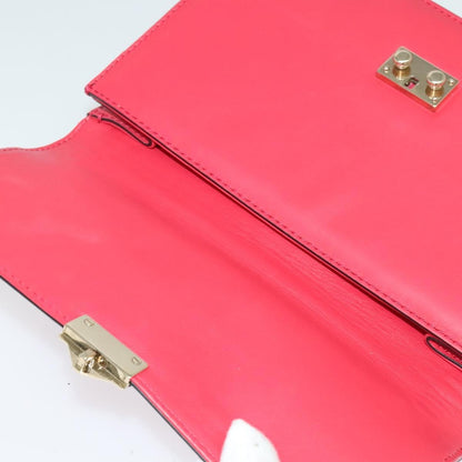 Valentino Garavani Rolling Rockstud Glam Lock Shoulder Bag Leather, PINK, LEATHER, Shoulder bag