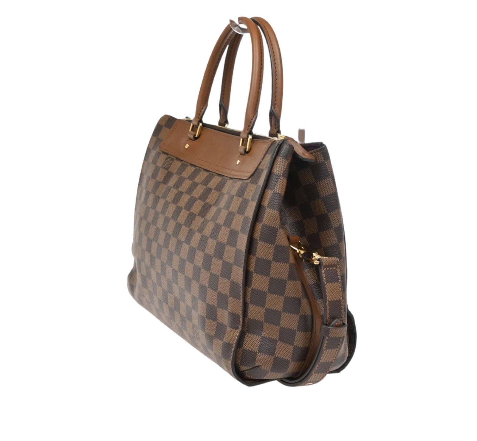 Louis Vuitton Greenwich Bag Damier, BROWN, LEATHER, Handbag
