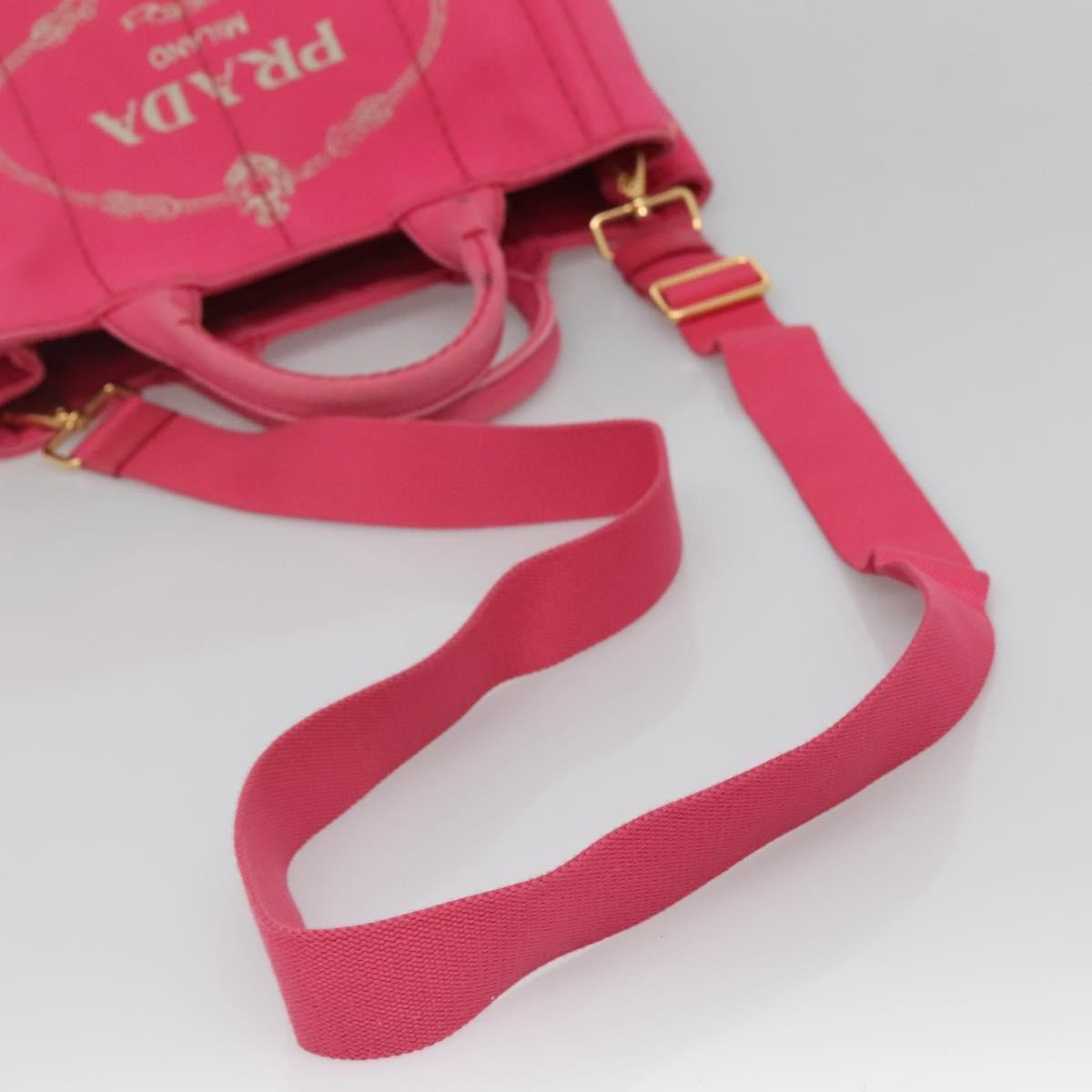 Prada Canapa Convertible Tote Canvas, PINK, CANVAS, Tote bag