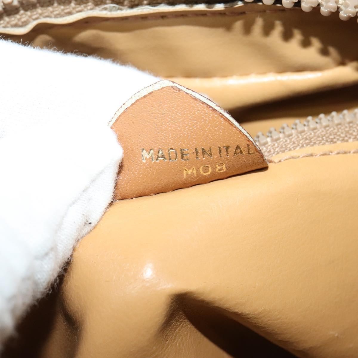 Celine Macadam Shoulder Bag PVC Leather, BEIGE, CANVAS, Shoulder bag