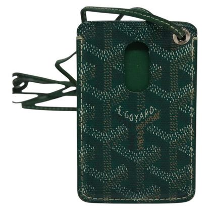Goyard Goyardine Lanyard ID Holder Coated Canvas, GREEN, PVC, Card Holders