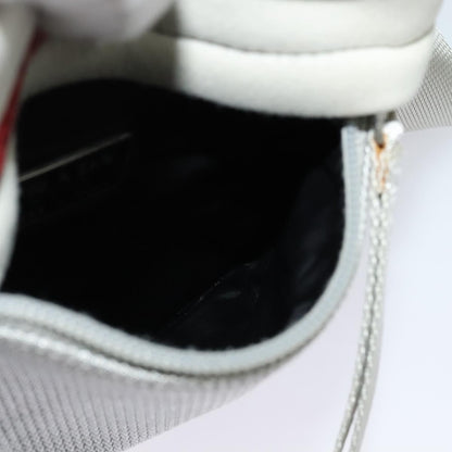 Prada Sport Zip Shoulder Bag Cotton, SILVER, COTTON, Shoulder bag