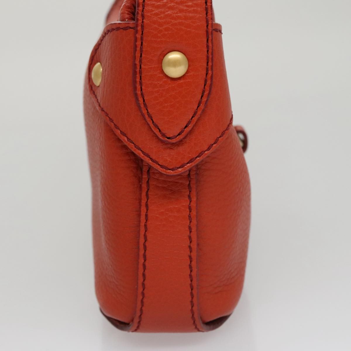 Salvatore Ferragamo Gancini handbag Leather, ORANGE, LEATHER, Handbag