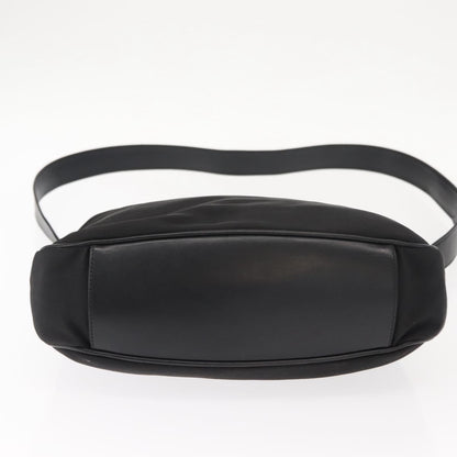 Gucci Vintage Bamboo Shoulder Bag Nylon, BLACK, NYLON, Shoulder bag