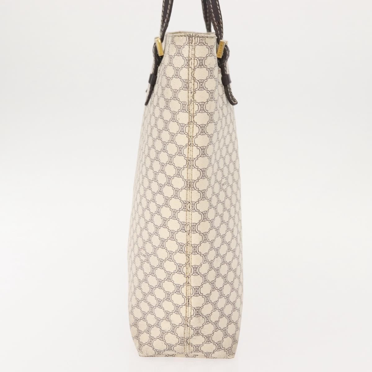 Celine Vintage Macadam Tote bag Canvas, WHITE, CANVAS, Tote bag