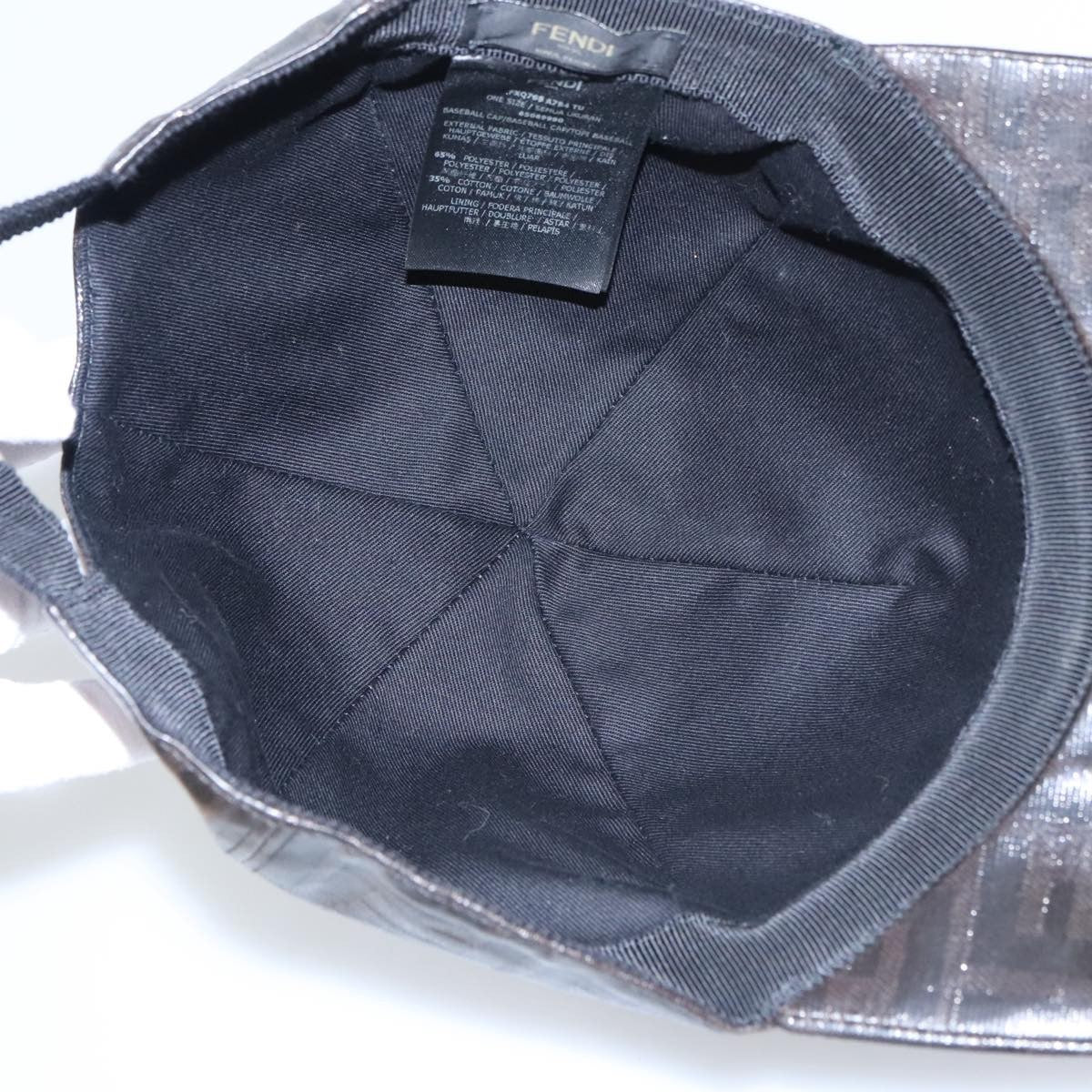 Fendi Logo Baseball Cap Zucca Canvas, BLACK, CANVAS, Head accessory