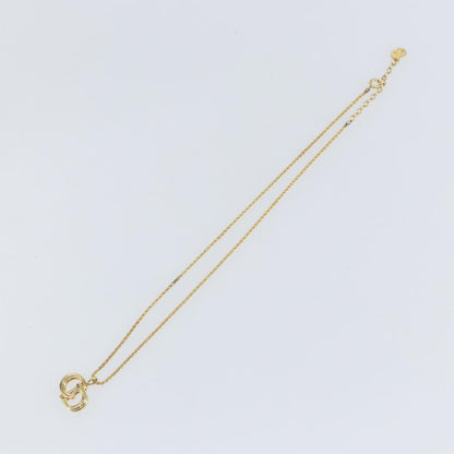 Christian Dior CD Pendant Necklace Metal, GOLD, METAL, Necklace