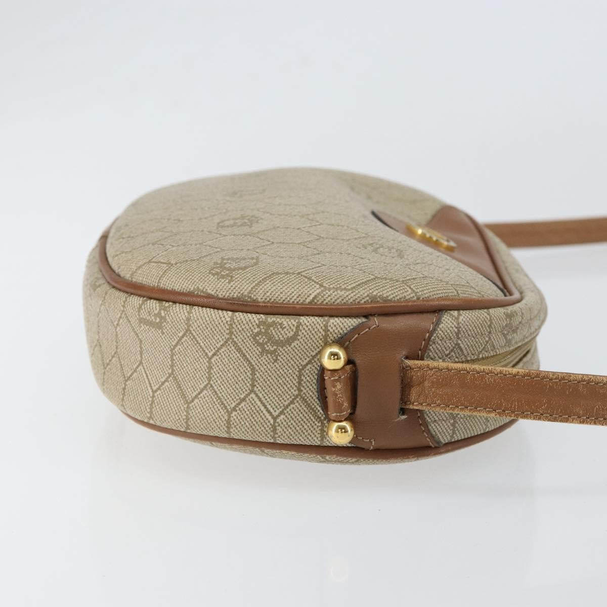 Christian Dior Vintage Honeycomb Shoulder Bag Canvas, BEIGE, CANVAS, Shoulder bag