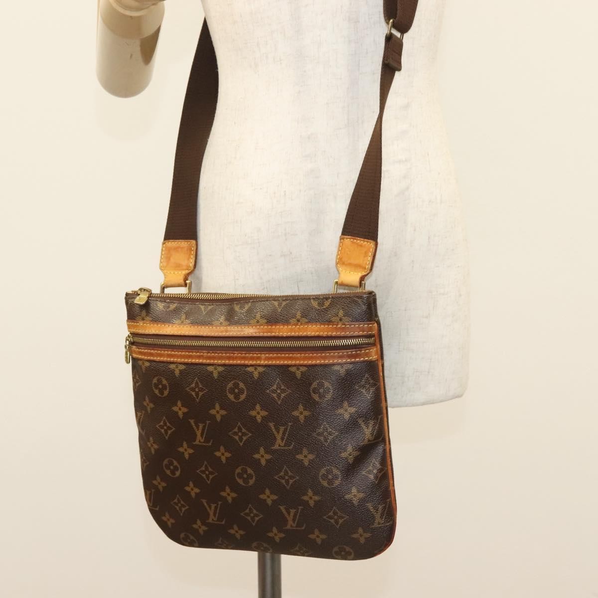 Louis Vuitton Bosphore Pochette Monogram Canvas, MULTICOLOUR, CANVAS, Crossbody bag