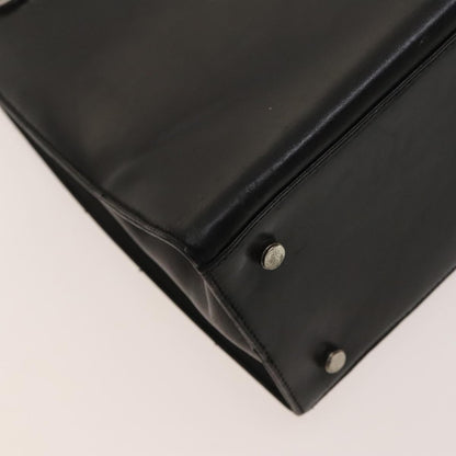 Salvatore Ferragamo Gancini Shoulder Bag Leather, BLACK, LEATHER, Shoulder bag