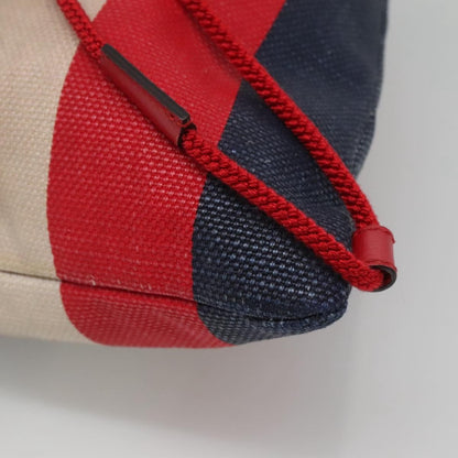 Gucci Logo Drawstring Backpack Striped Canvas, Multicolour, Canvas, Backpack