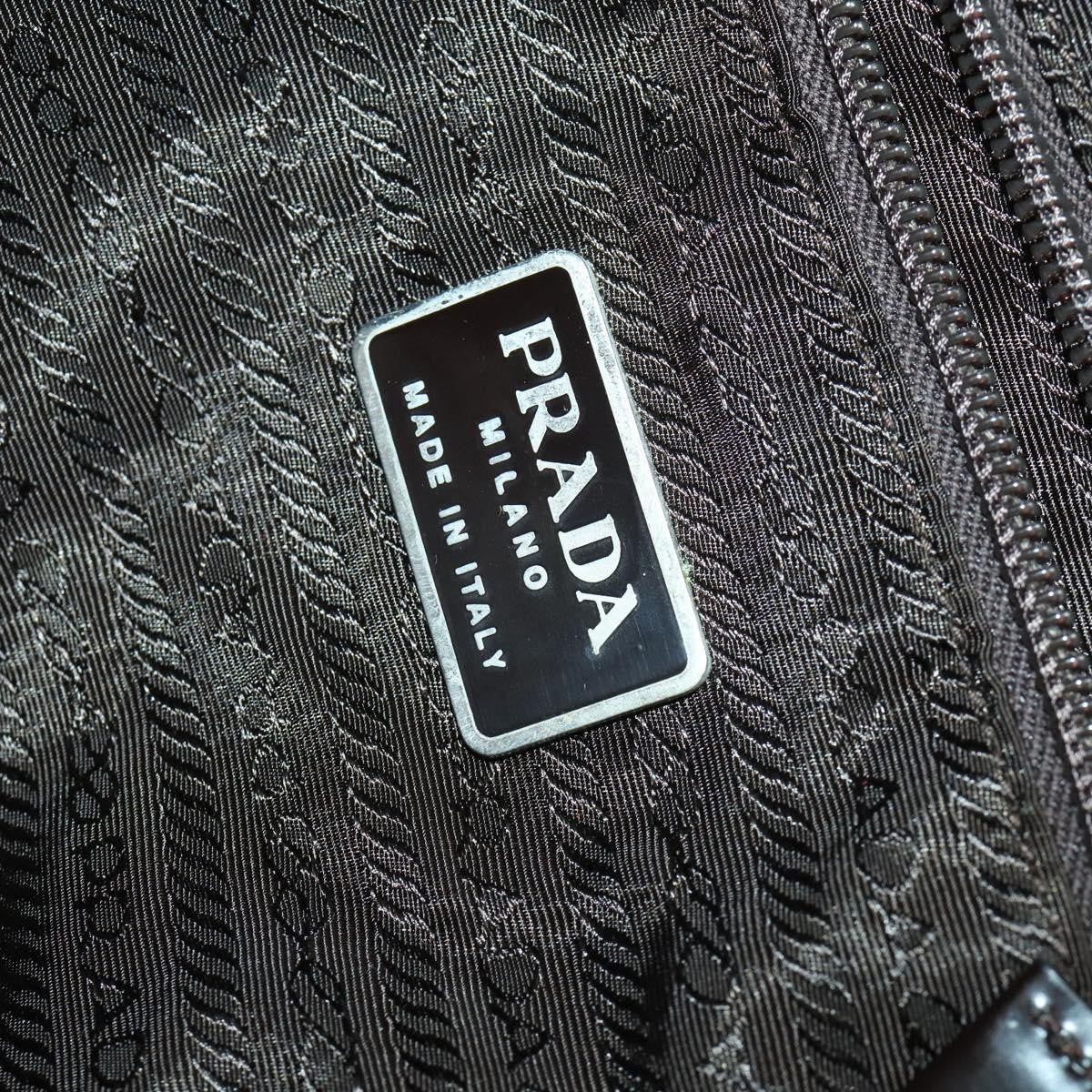 Prada Vela Double Front Pocket Backpack Tessuto with Saffiano Leather, KHAKI, NYLON, Backpack