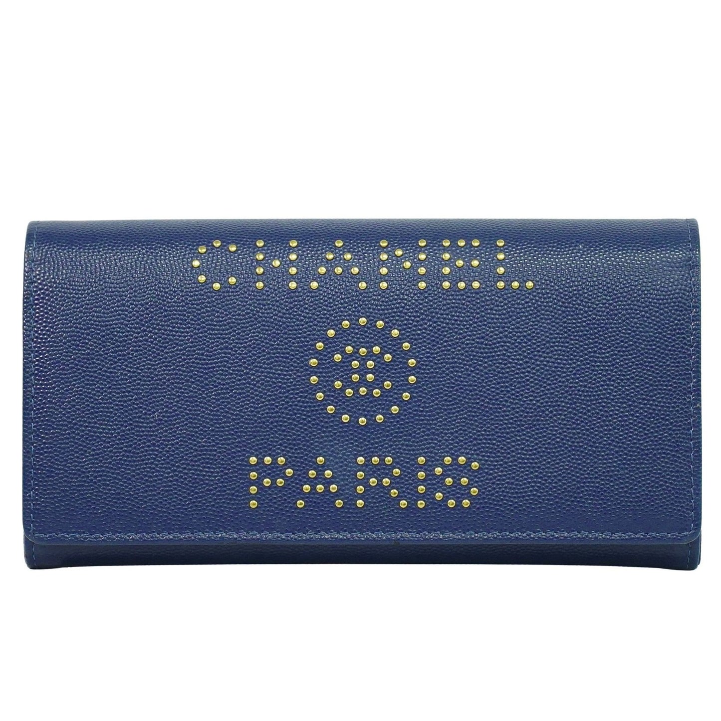 Chanel Deauville Flap Wallet Caviar, NAVY, LEATHER, Wallets