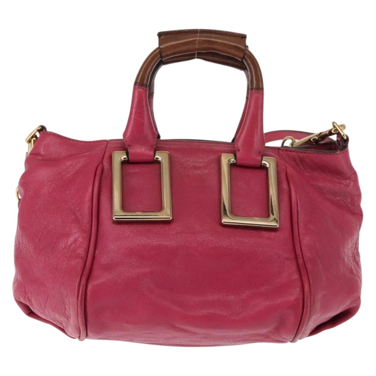 Chloe Ethel Handbag Leather, PINK, LEATHER, Handbag