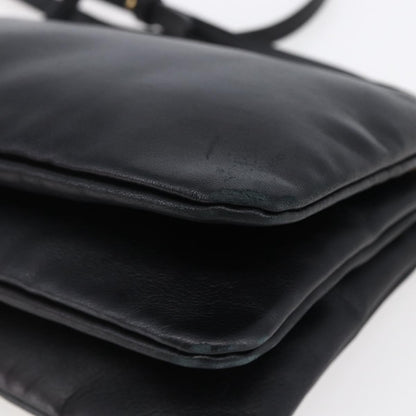 Celine Trio Crossbody Bag Leather, BLACK, LEATHER, Crossbody bag