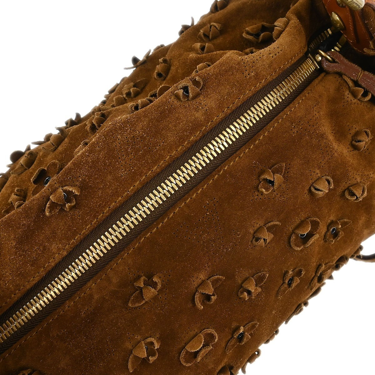 Louis Vuitton Onatah Hobo Suede, BROWN, SUEDE, Handbag