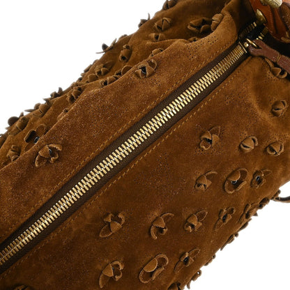 Louis Vuitton Onatah Hobo Suede, BROWN, SUEDE, Handbag