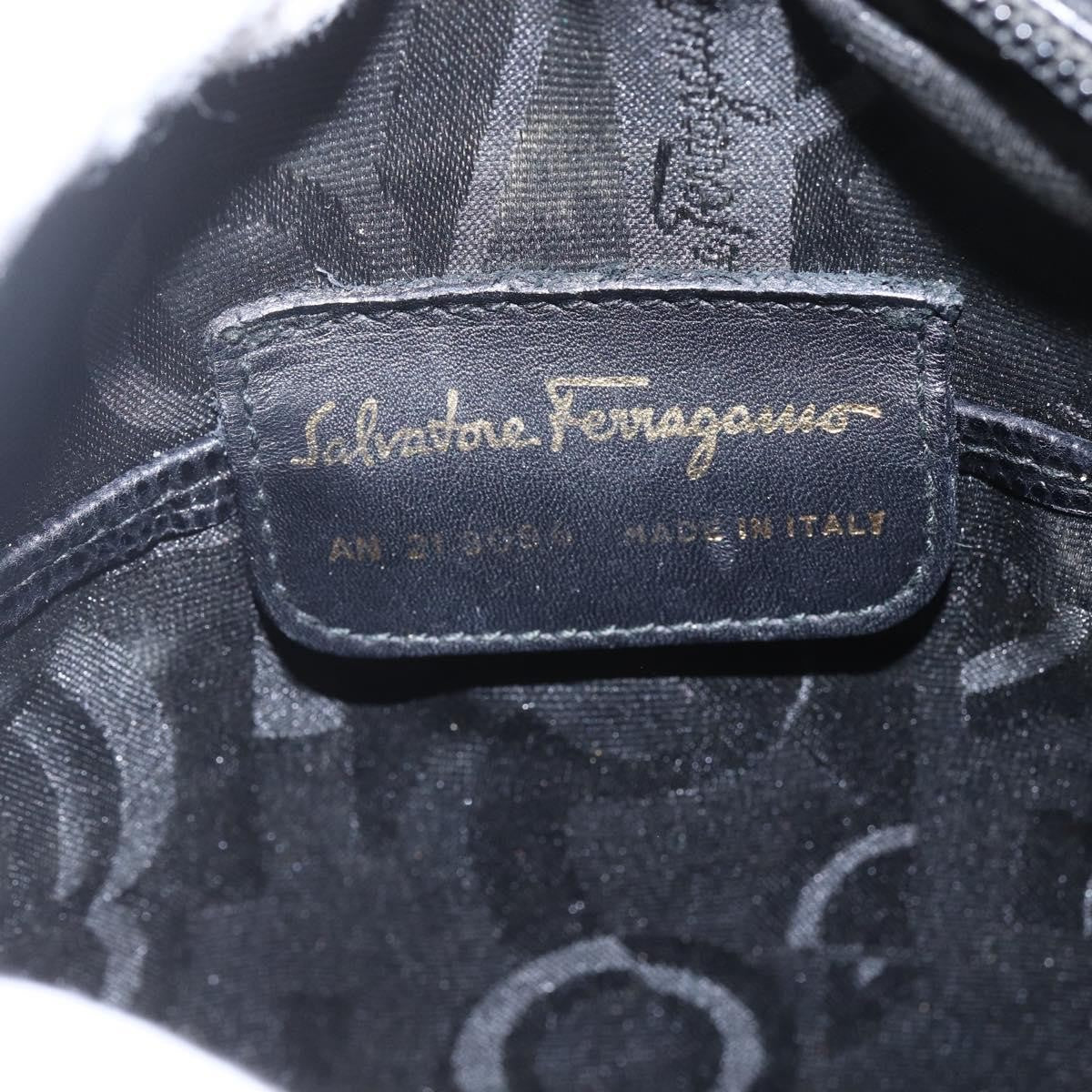 Salvatore Ferragamo Vala Shoulder Bag Leather, BLACK, LEATHER, Shoulder bag